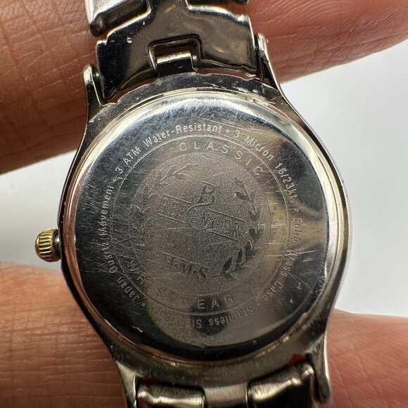 Berenger Watch Women Two Tone Silver Gold Mother of Pearl Dial New Battery 6.5" - Picture 5 of 14